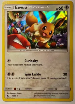 2019 SUN & MOON HIDDEN FATES EEVEE 48/68 HOLO - Image 1