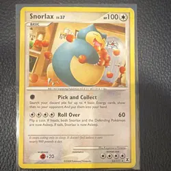 Nintendo Pokemon TCG Snorlax Rare Rising Rivals English 33/111 100 HP 2009 - Image 1
