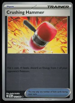 Crushing Hammer 071/088 Common Perfect Order Pokemon Reverse Holo Near Mint - Image 1