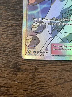 Pokemon TCG Aether Foundation Employee Hidden Fates SV81/SV94 Holo Full Art - Image 5
