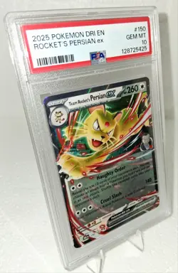 PSA 10 Team Rocket's Persian ex 150/182 SV10 Destined Rivals EN Holo DR - Image 3
