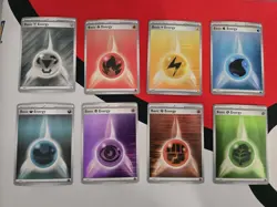 Complete SVE 17-24 Horizontal Holo Energy Set Black Bolt White Flare Pokemon - Image 1