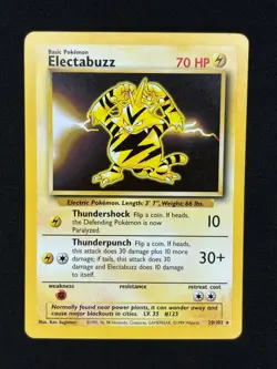 Electabuzz 20/102 Rare Base Set Unlimited Pokemon LP - Image 1