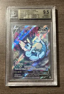 Pokemon Vaporeon V Premium Coll. Full Alt Art Promo SWSH181 BGS 9.5 Gem Mint - Image 1