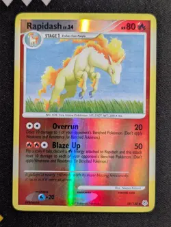 Rapidash 59/130 Diamond and Pearl Pokemon LP Reverse Holo - Image 1
