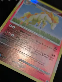Rapidash 59/130 Diamond and Pearl Pokemon LP Reverse Holo - Image 2