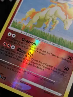 Rapidash 59/130 Diamond and Pearl Pokemon LP Reverse Holo - Image 3