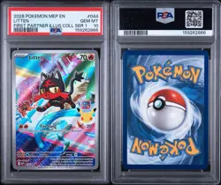 2026 POKEMON MEP FIRST PARTNER ILLUSTRATION COLLECTION #044 LITTEN PSA 10 - Image 1