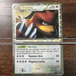 Pokemon TCG Ursaring Prime Unleashed 89/95 Holo Ultra Rare Heavily Player/Damage - Image 1