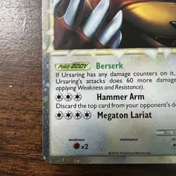 Pokemon TCG Ursaring Prime Unleashed 89/95 Holo Ultra Rare Heavily Player/Damage - Image 5