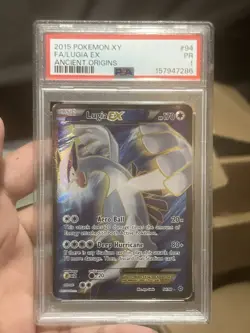 2015 POKEMON XY ANCIENT ORIGINS #94 FULL ART/LUGIA EX PSA 1 - Image 1