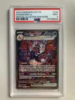 2024 Pokemon Paldean Fates PAF EN #234/091 Charizard ex Illustration Rare PSA 9 - Image 1