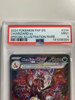2024 Pokemon Paldean Fates PAF EN #234/091 Charizard ex Illustration Rare PSA 9 - Image 2