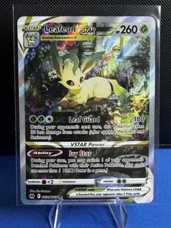 Pokemon TCG Leafeon VSTAR Crown Zenith Holo Ultra Rare GG35/GG70 NM - Image 1
