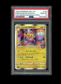 Pokemon PSA 10 GEM MINT 2020 Kanazawa's Pikachu Japanese Center Card 144/S-P - Image 1