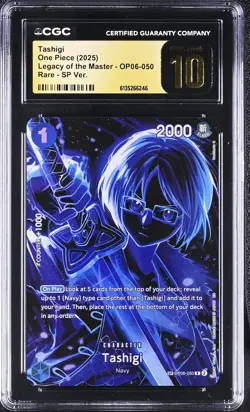 One Piece GRADED Tashigi OP06-050 SP PRISTINE 10 CGC ENGLISH - Image 1