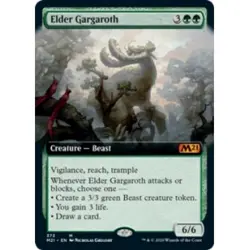 ELDER GARGAROTH (EXTENDED ART) Core Set 2021 M21 Magic MTG MINT CARD - Image 1