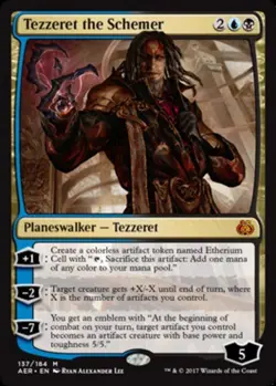 Aether Revolt Tezzeret the Schemer x1 Moderate Play, English Magic Mtg M:tG - Image 1