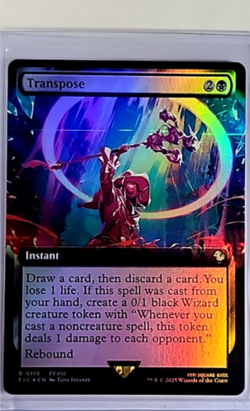 Magic The Gathering FIC Final Fantasy Commander Extended Art Foil #119 Transpose - Image 1
