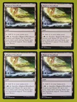 Blighted Woodland x4 Battle for Zendikar 4x Playset Magic the Gathering MTG - Image 1