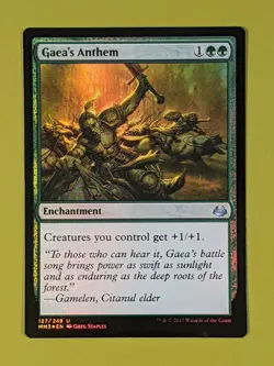 FOIL Gaea's Anthem x1 Modern Masters 2017 1x Magic the Gathering MTG - Image 1