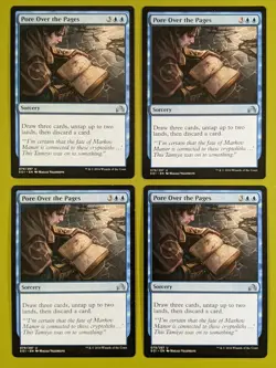Pore Over the Pages x4 Shadows over Innistrad 4x Playset Magic the Gathering MTG - Image 1