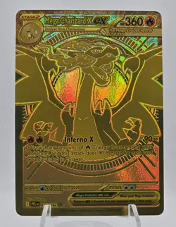 Mega Charizard X ex 130/094 Mega Hyper Rare Gold Foil Phantasmal Flames Pokemon - Image 1