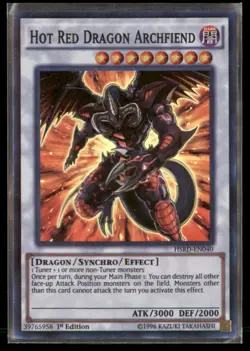 Yu Gi Oh! Hot Red Dragon Archfiend HSRD EN040 1st Edition Holo - Image 1