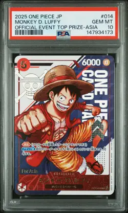 2025 ONE PIECE JAPANESE PROMOS #014 MONKEY D. LUFFY PSA 10 - Image 1