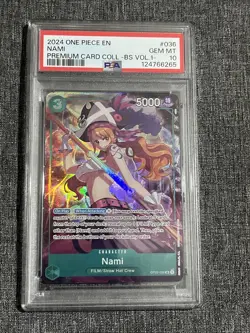 2024 ONE PIECE OP02-036 PREMIUM CARD COLLECTION BEST SELECTION VOL 1 NAMI PSA 10 - Image 1