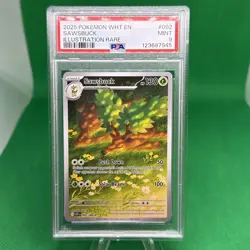 2025 Pokemon SAWSBUCK 92/86 White Flare EN Illustration Rare MINT PSA 9 - Image 1