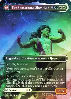 MTG Marvel Super Heroes MSH Jennifer Walters 0326 FOIL Borderless Mytic - Image 2