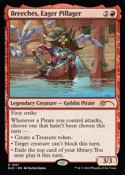 Breeches, Eager Pillager - Rainbow Foil Secret Lair NM MTG - Image 1