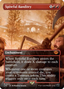 MTG Magic 1x Spiteful Banditry BORDERLESS (M/NM) Lord of the Rings - Image 1