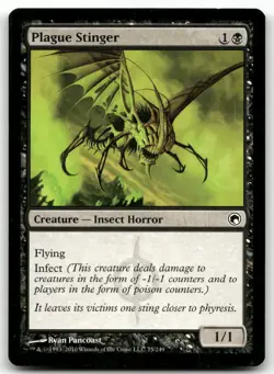 Plague Stinger #75 (LP) Scars of Mirrodin SOM Magic MTG - Image 1