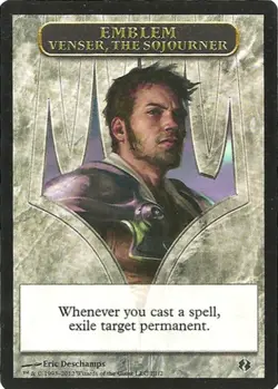 [1x] Emblem - Venser, the Sojourner Heavy Play, English Duel Decks: Venser vs. K - Image 1