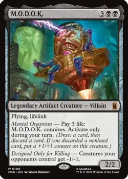 M.O.D.O.K. 106 Mythic Marvel Super Heroes Magic: The Gathering Near Mint - Image 3