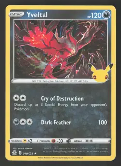 Yveltal 019/025 Holo Rare Pokemon Celebrations - Image 1