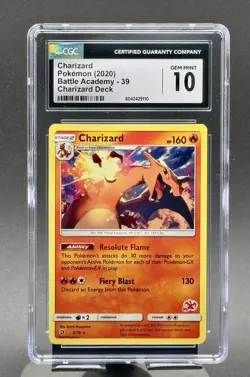 CGC 10 GEM MINT Charizard Pokemon TCG Battle Academy 39/70 - Image 1