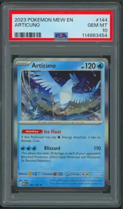 Pokemon SV 151 Articuno Holo 144/165 PSA 10 151 MEW - Image 1
