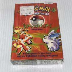 Rare SEALED Vintage Bottom Deck Pokemon Base Set BRUSHFIRE Theme Deck - Image 1