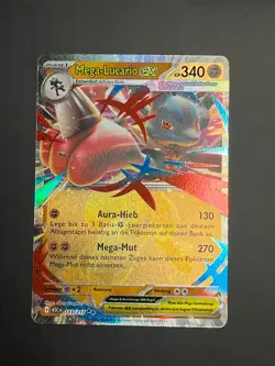 Mega Lucario EX ASC 113/217 Erhabene Helden Double Rare Pokemon Karte DE NM - Image 1