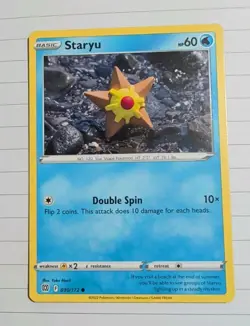 Pokemon TCG Staryu 030/172 Yuka Mori SWSH09: Brilliant Stars Common NM - Image 1
