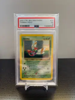 PSA 5 - Yanma Holo (Unlimited) - 2001 Neo Discovery #17/75 - Pokemon - Image 1