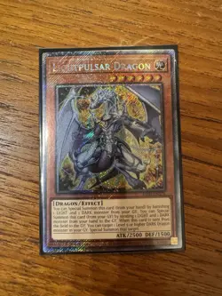 Yugioh - Lightpulsar Dragon Platinum Secret Rare RA04-EN176, Near Mint, 1st Ed - Image 1