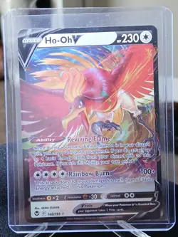 HO-OH V 140/195 HOLO V RARE SILVER TEMPEST POKEMON NM/M - Image 3