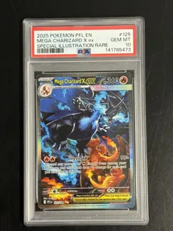 Pokemon 2025 Mega Charizard X ex 125/094 SIR Phantasmal Flames GEM MINT PSA 10 - Image 1