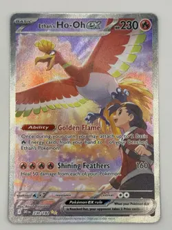 2025 Pokemon Destined Rivals SIR Team Rocket's Moltres ex & Ethan's Ho-Oh ex - Image 1