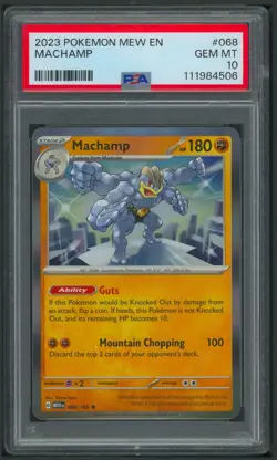 Pokemon 151 MEW Machamp Holo 068/165 PSA 10 - Image 1