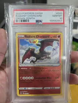 Radiant Charizard Pokemon Sword And Shield Crown Zenith 020 PSA 10 - Image 1